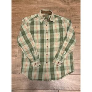 St Johns Bay Button Up Shirt Men's Medium Heavy Cotton flannel Grunge Skater